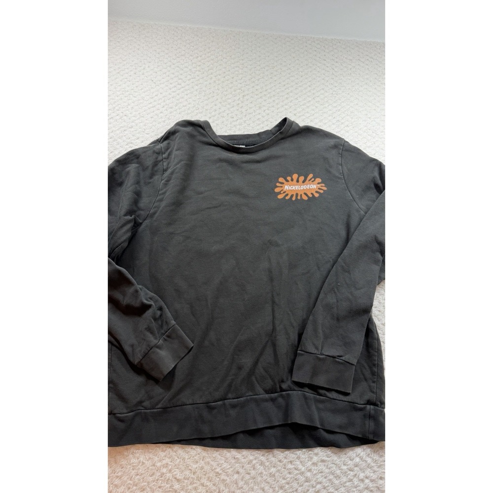 Nickelodeon Sweatshirt mens Large Crew Neck Classic Cartoon Movie TV Promo Kids